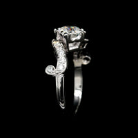 Vintage Platinum Estate Diamond Solitaire Engagement Ring