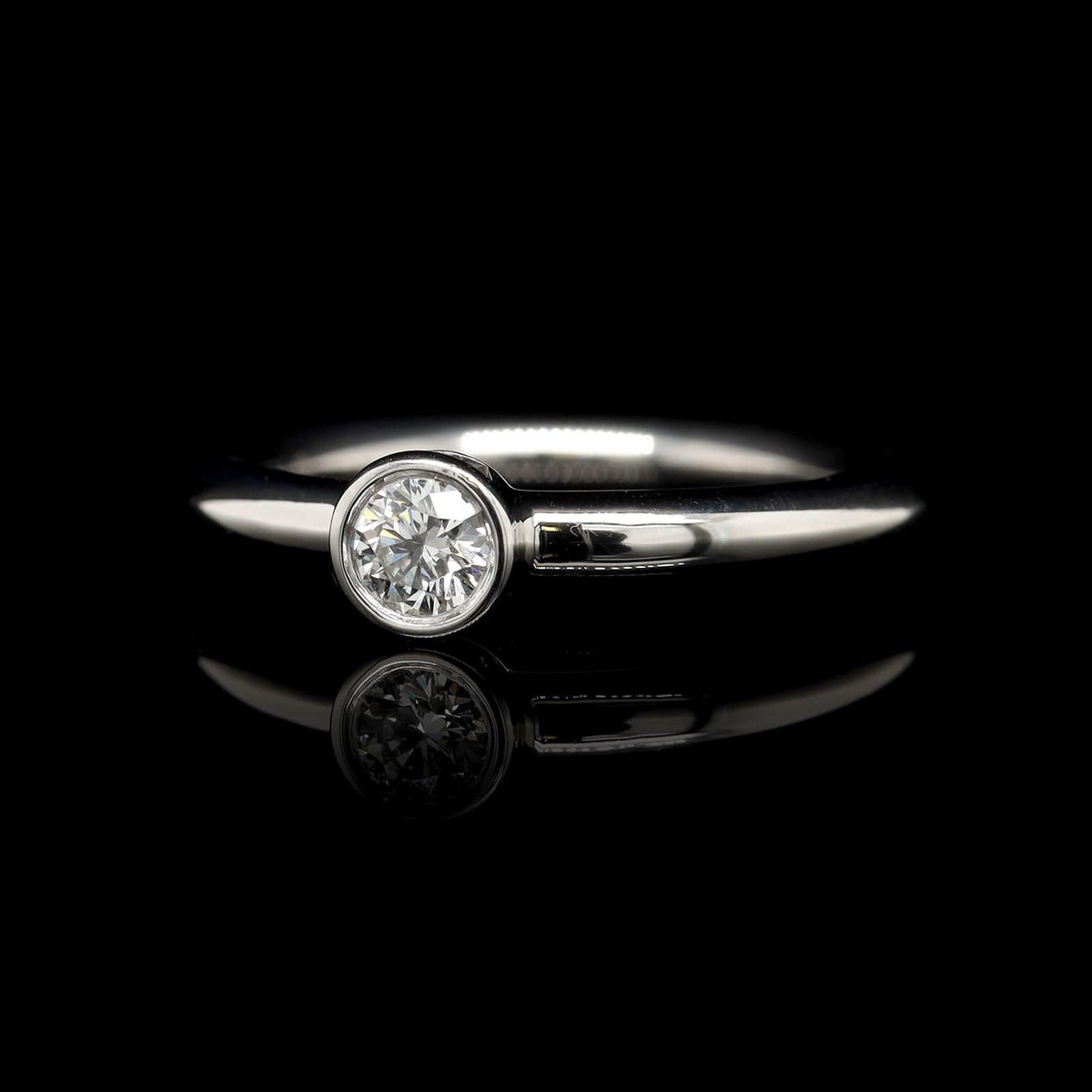Tiffany & Co. Platinum Estate Diamond Solitaire Engagement Ring