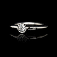 Tiffany & Co. Platinum Estate Diamond Solitaire Engagement Ring