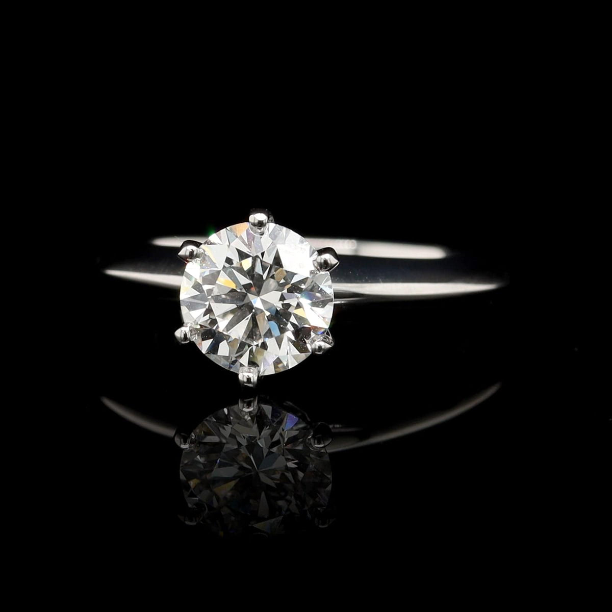Tiffany & Co. Platinum Estate Diamond Solitaire Engagement Ring