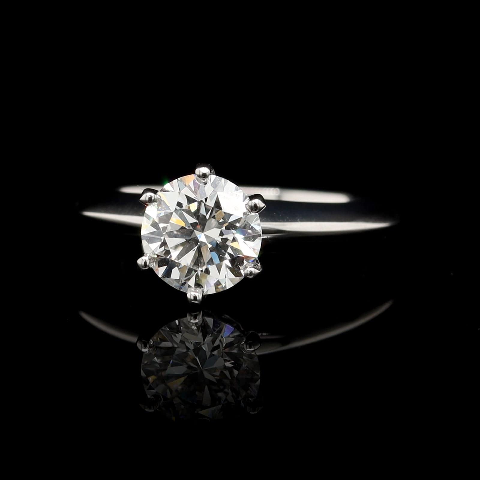 Tiffany & Co. Platinum Estate Diamond Solitaire Engagement Ring