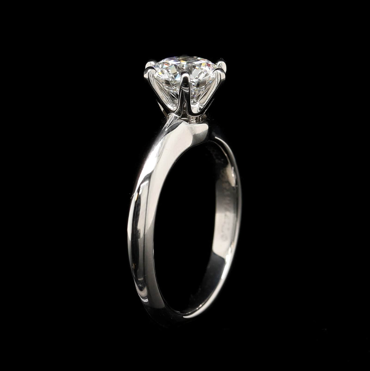 Tiffany & Co. Platinum Estate Diamond Solitaire Engagement Ring