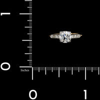 Vintage 14K Two-tone Gold Estate Diamond Engagement Ring