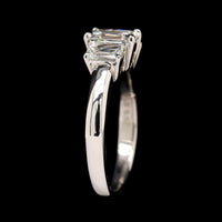 Christopher Designs Platinum Estate Three Stone Diamond Engagement Ring