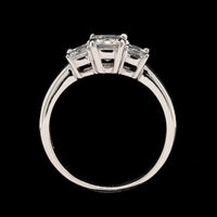 Christopher Designs Platinum Estate Three Stone Diamond Engagement Ring