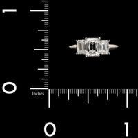 Christopher Designs Platinum Estate Three Stone Diamond Engagement Ring