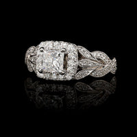 14K White Gold Estate Diamond Engagement Ring