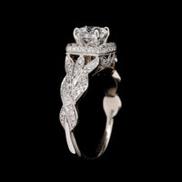 14K White Gold Estate Diamond Engagement Ring