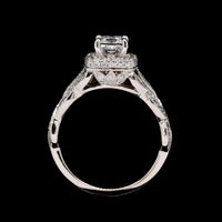 14K White Gold Estate Diamond Engagement Ring