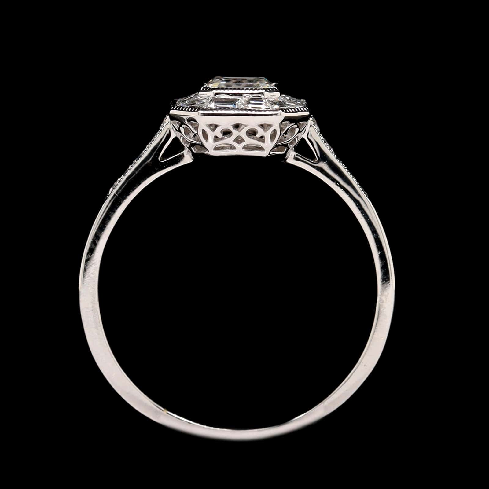 Platinum Estate Diamond Engagement Ring