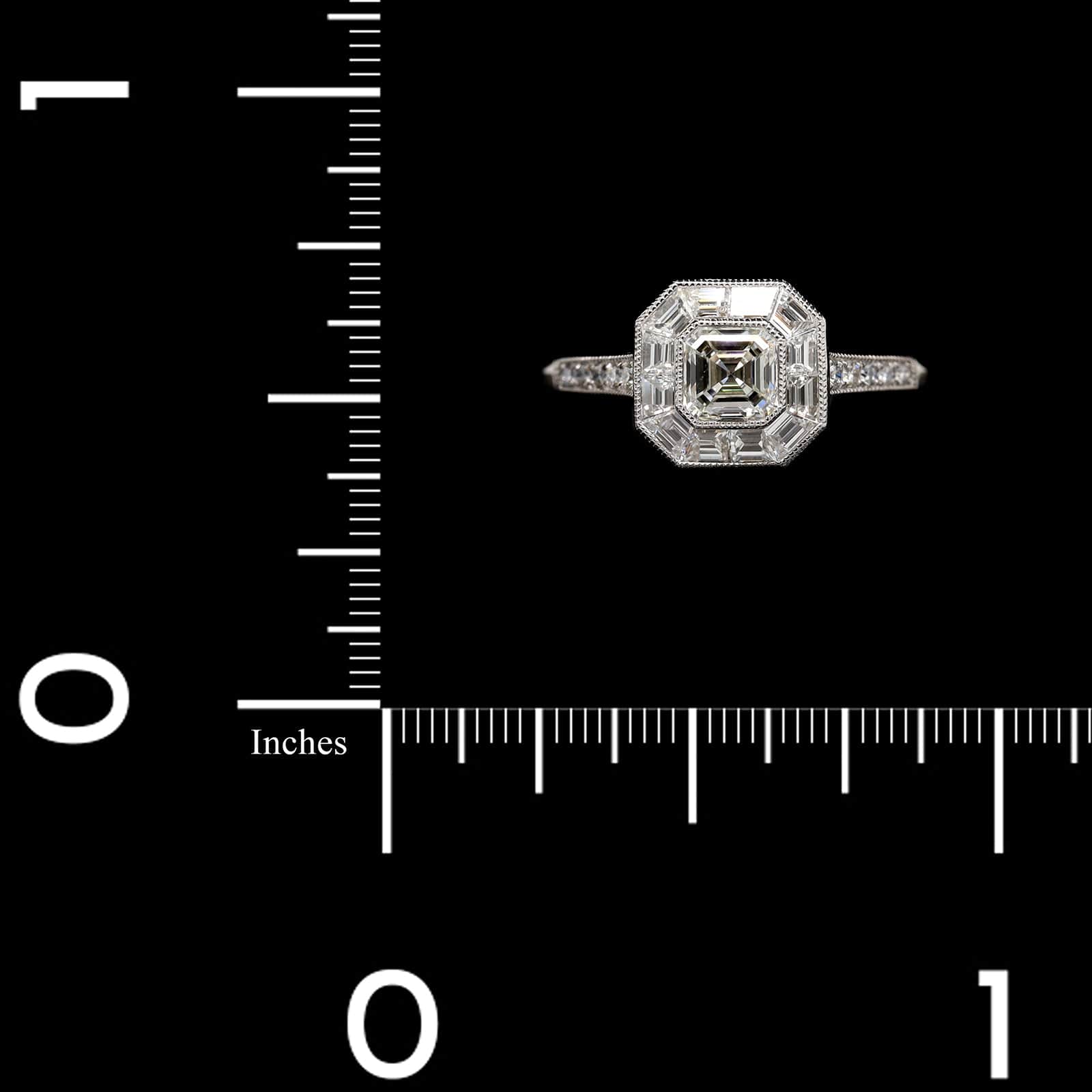 Platinum Estate Diamond Engagement Ring