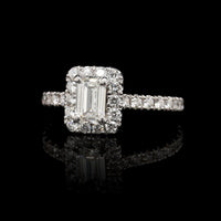 14K White Gold Estate Diamond Engagement Ring