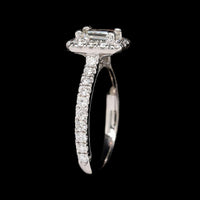 14K White Gold Estate Diamond Engagement Ring