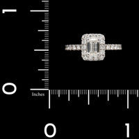 14K White Gold Estate Diamond Engagement Ring