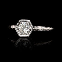 Vintage Platinum Estate Diamond Engagement Ring