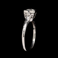 Vintage Platinum Estate Diamond Engagement Ring