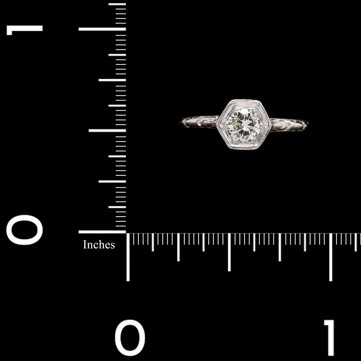 Vintage Platinum Estate Diamond Engagement Ring