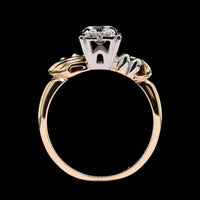 Vintage Orange Blossom 14K Two-tone Gold Estate Diamond Engagement Ring