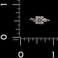 Vintage Orange Blossom 14K Two-tone Gold Estate Diamond Engagement Ring