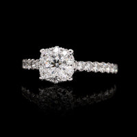 14K White Gold Estate Diamond Engagement Ring