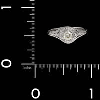 Vintage Belais 18K White Gold Estate Diamond Engagement Ring