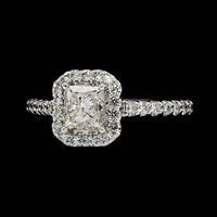14K White Gold Estate Diamond Engagement Ring