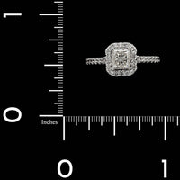 14K White Gold Estate Diamond Engagement Ring