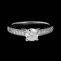 14K White Gold Estate Diamond Engagement Ring