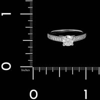 14K White Gold Estate Diamond Engagement Ring
