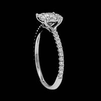 Memoire 18K White Gold Estate Diamond Bouquet Ring