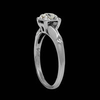 Vintage 14K White Gold Estate Diamond Solitaire Engagement Ring