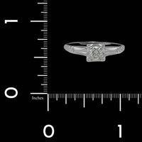 Vintage 14K White Gold Estate Diamond Solitaire Engagement Ring