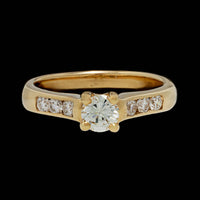 14K Yellow Gold Estate Diamond Engagement Ring