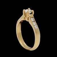 14K Yellow Gold Estate Diamond Engagement Ring