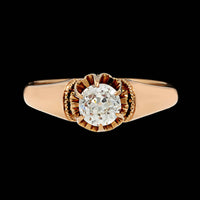 Vintage 14K Yellow Gold Estate Diamond Ring