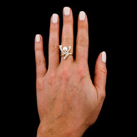 14K Yellow Gold Estate Cultured and Pearl Diamond Ring