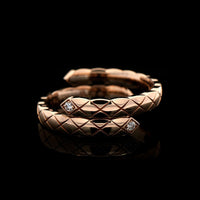 Chanel 18K Rose Gold Estate Diamond 'Coco Crush Toi et Moi Ring'