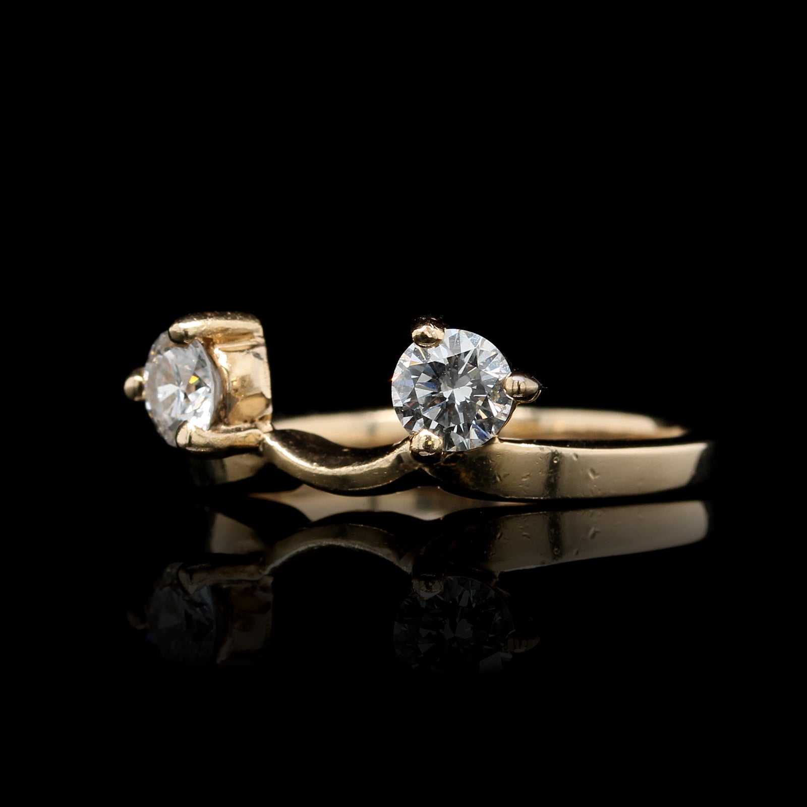 14K Yellow Gold Estate Diamond Insert Ring