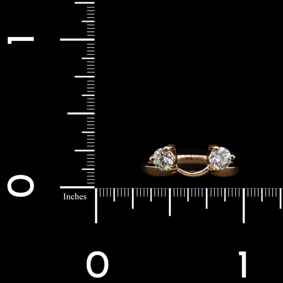 14K Yellow Gold Estate Diamond Insert Ring