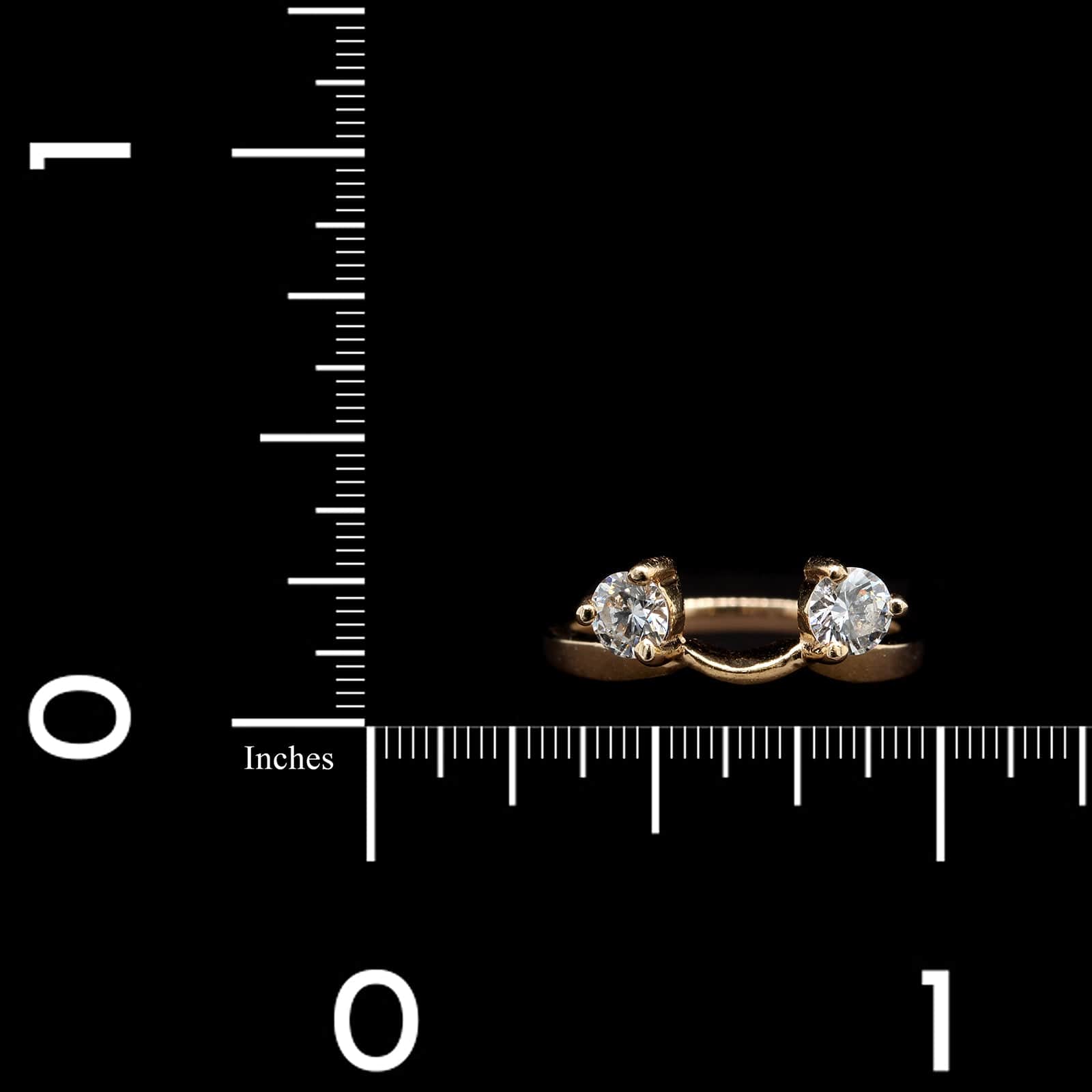 14K Yellow Gold Estate Diamond Insert Ring