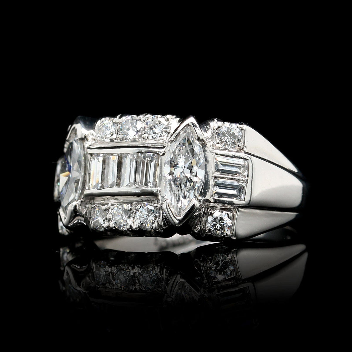 Platinum Estate Diamond Ring