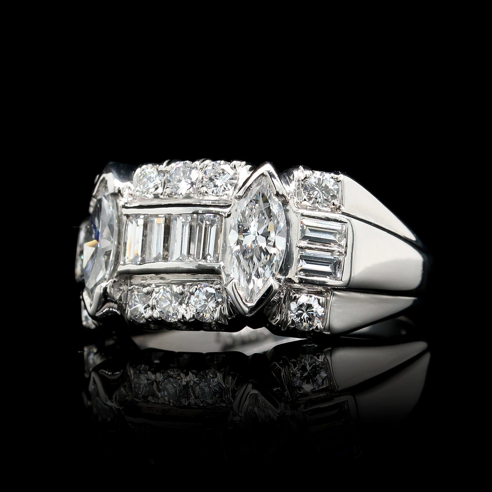 Platinum Estate Diamond Ring