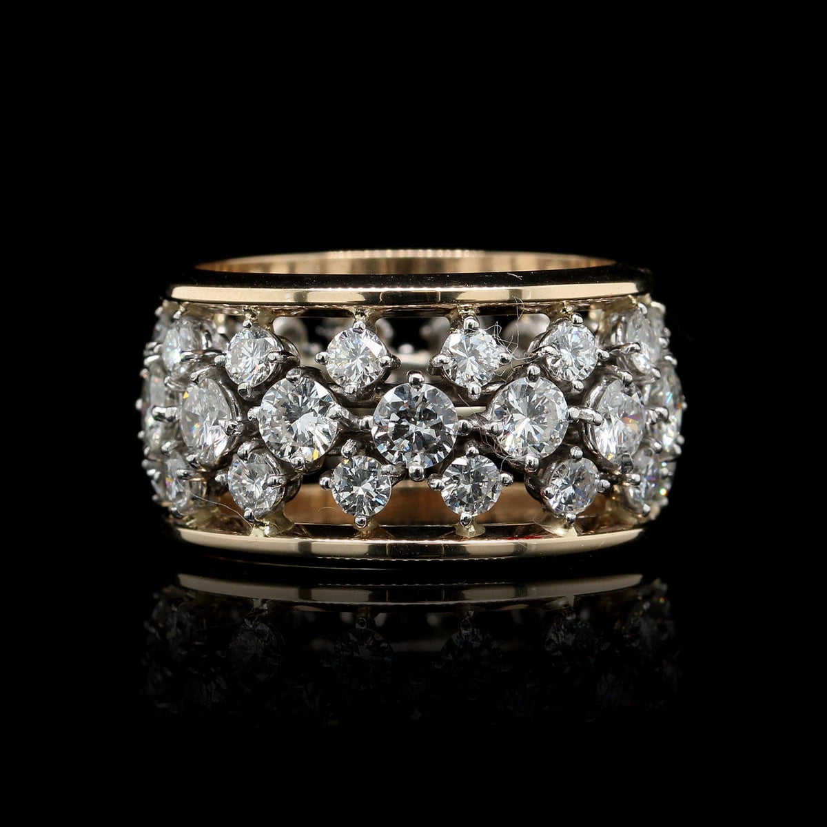 14K Two-tone Gold Estate Diamond Eternity Band