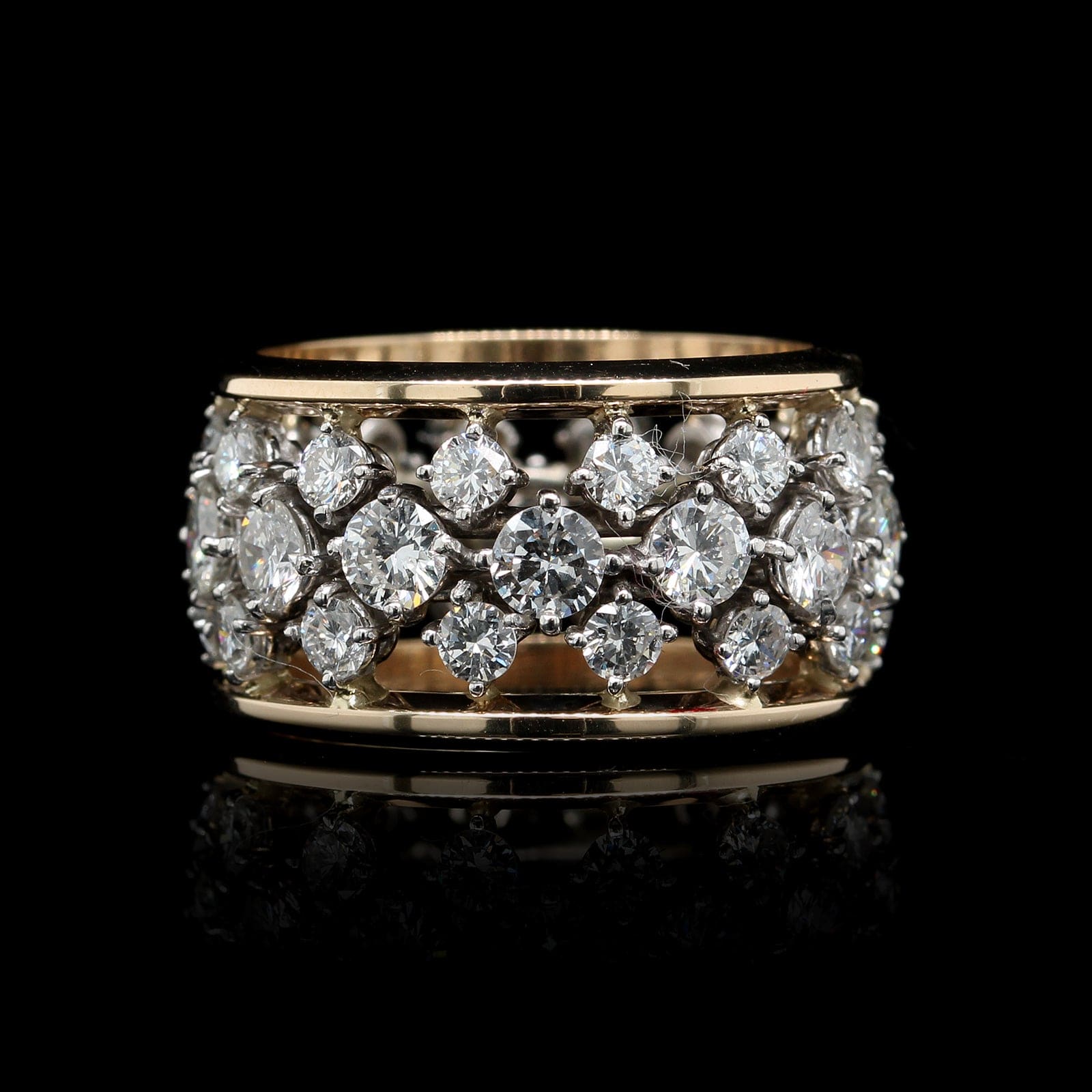 14K Two-tone Gold Estate Diamond Eternity Band
