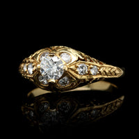18K Yellow Gold Estate Diamond Ring