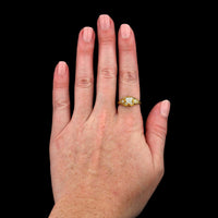 18K Yellow Gold Estate Diamond Ring