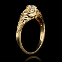 18K Yellow Gold Estate Diamond Ring