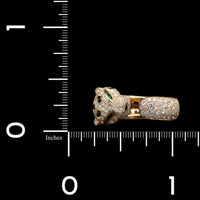 Cartier 18K Yellow Gold Estate Diamond Panthere de Cartier Ring