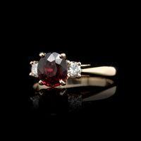 14K Yellow Gold Estate Ruby and Diamond Ring