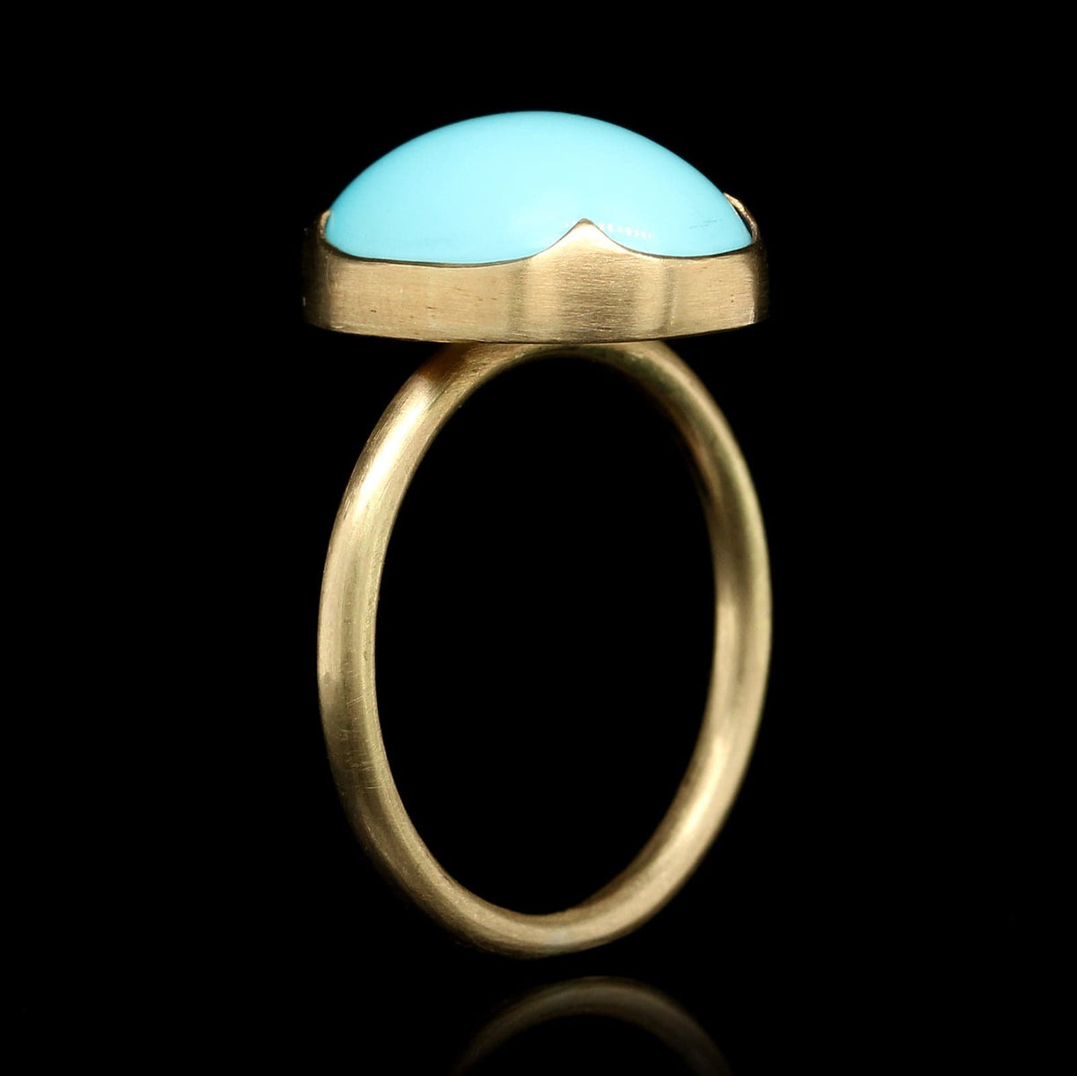 Gabriella Kiss 18K Yellow Gold Estate Turquoise Ring